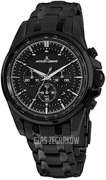 Jacques Lemans Liverpool Czarny/Stal Ø44 mm 1-1799