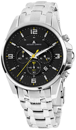 Jacques Lemans Liverpool Czarny/Stal Ø44 mm 1-1799F