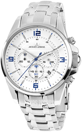 Jacques Lemans Liverpool Biały/Stal Ø44 mm 1-1799G