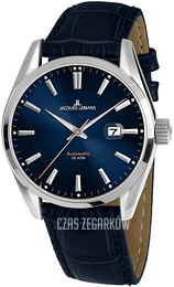 Jacques Lemans Niebieski/Skóra Ø43 mm 1-1846.1B