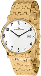 Jacques Lemans Vienna Biały/Stal w odcieniu złota Ø38 mm 1-1848H