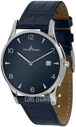 Jacques Lemans London Niebieski/Skóra Ø38 mm 1-1850ZC
