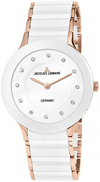 Jacques Lemans Dublin Biały/Czeramiczna Ø32 mm 1-1856H