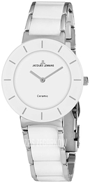 Jacques Lemans Monaco Biały/Stal Ø38 mm 1-1866B