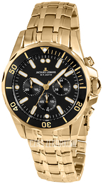 Jacques Lemans Czarny/Stal w odcieniu złota Ø43 mm 1-1907ZI