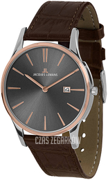 Jacques Lemans London Szary/Skóra Ø36 mm 1-1937E