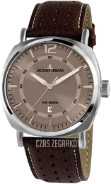 Jacques Lemans Lugano Brązowy/Skóra Ø42 mm 1-1943G
