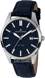 Jacques Lemans Vienna Niebieski/Skóra Ø40 mm 1-2002F