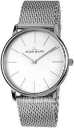 Jacques Lemans Serie 200 Biały/Stal Ø33 mm 1-2004J