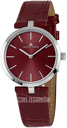 Jacques Lemans Milano Czerwony/Skóra Ø34 mm 1-2024D