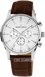 Jacques Lemans London Biały/Skóra Ø42 mm 1-2025B.1