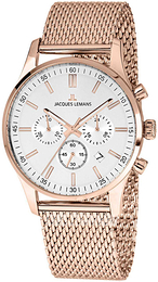 Jacques Lemans Srebrny/Stal w kolorze różowego złota Ø42 mm 1-2025J