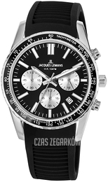 Jacques Lemans Liverpool Czarny/Guma Ø39 mm 1-2059A