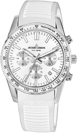Jacques Lemans Liverpool Biały/Guma Ø39 mm 1-2059B