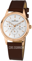 Jacques Lemans Retro Classic Biały/Skóra Ø39 mm 1-2061E