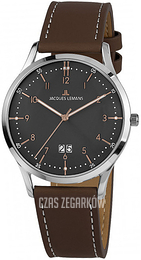 Jacques Lemans Szary/Skóra Ø40 mm 1-2066C