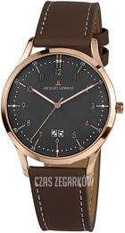 Jacques Lemans Szary/Skóra Ø41 mm 1-2066E