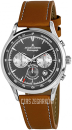 Jacques Lemans Retro Classic Szary/Skóra Ø41 mm 1-2068B