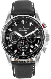 Jacques Lemans Liverpool Czarny/Skóra Ø42 mm 1-2099A