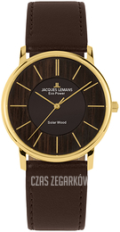 Jacques Lemans Eco Power Solar Brązowy/Skóra Ø34 mm 1-2106B