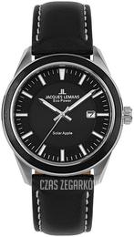 Jacques Lemans Eco Power Solar Czarny/Skóra Ø44 mm 1-2116A