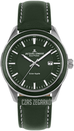 Jacques Lemans Eco Power Solar Zielony/Skóra Ø44 mm 1-2116B