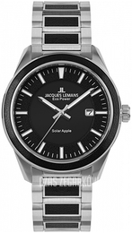 Jacques Lemans Eco Power Solar Czarny/Skóra Ø40 mm 1-2116D