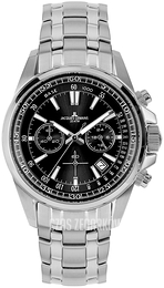 Jacques Lemans Liverpool Czarny/Stal Ø44 mm 1-2117I