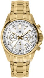Jacques Lemans Liverpool Srebrny/Stal w odcieniu złota Ø44 mm 1-2117N