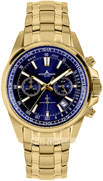 Jacques Lemans Liverpool Niebieski/Stal w odcieniu złota Ø44 mm 1-2117O