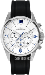 Jacques Lemans Liverpool Biały/Guma Ø44 mm 1-2118B