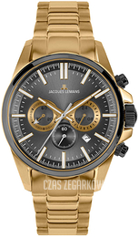 Jacques Lemans Liverpool Szary/Stal w odcieniu złota Ø44 mm 1-2119H