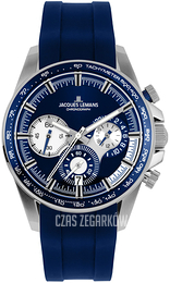 Jacques Lemans Liverpool Niebieski/Guma Ø40 mm 1-2127B