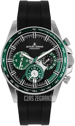 Jacques Lemans Liverpool Czarny/Guma Ø40 mm 1-2127C