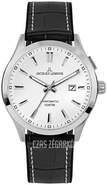 Jacques Lemans Hybromatic Srebrny/Guma Ø43 mm 1-2130B