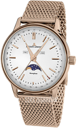 Jacques Lemans Retro Classic Biały/Stal w kolorze różowego złota Ø38 mm N-214G