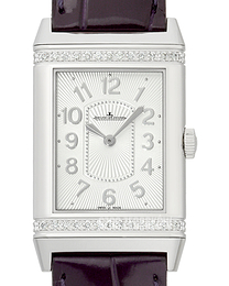 Jaeger LeCoultre Reverso Joaillerie Grande Lady Ultra Thin Srebrny/Skóra 30.4x24 mm 3208421