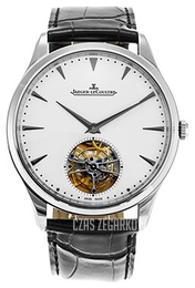 Jaeger LeCoultre Master Ultra Thin Tourbillon White Gold Srebrny/Skóra Ø40 mm 1323420