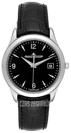 Jaeger LeCoultre Master Control Date Stainless Steel Czarny/Skóra Ø39 mm 1548470