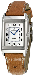 Jaeger LeCoultre Reverso Classique Stainless Steel Srebrny/Skóra 2508411
