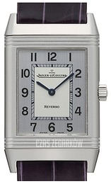Jaeger LeCoultre Reverso Classique Stainless Steel Srebrny/Skóra 2508413