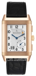 Jaeger LeCoultre Reverso Complication Grande GMT Srebrny/Skóra 46x29 mm 3022420