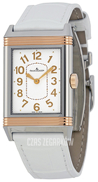 Jaeger LeCoultre Grande Reverso Lady Ultra Thin 18-carat Pink Gold/Stainless Steel Srebrny/Skóra 3204420