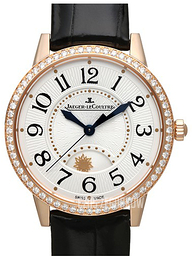 Jaeger LeCoultre Rendez-Vous Night & Day Pink Gold Srebrny/Skóra Ø34 mm 3442420