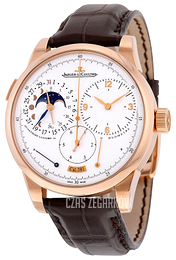 Jaeger LeCoultre Duomètre Quantième Lunaire Pink Gold Srebrny/Skóra Ø40.5 mm 6042521
