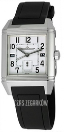 Jaeger LeCoultre Reverso Squadra Hometime Srebrny/Guma 50.5x35 mm 7008620