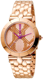 Just Cavalli Wielokolorowy/Stal w kolorze różowego złota Ø34 mm JC1L005M0085