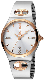 Just Cavalli Logo Srebrny/Stal Ø34 mm JC1L027M0085