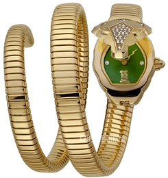 Just Cavalli Signature Zielony/Stal w odcieniu złota Ø22 mm JC1L073M0065
