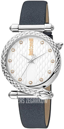 Just Cavalli Srebrny/Skóra Ø32 mm JC1L075L0015